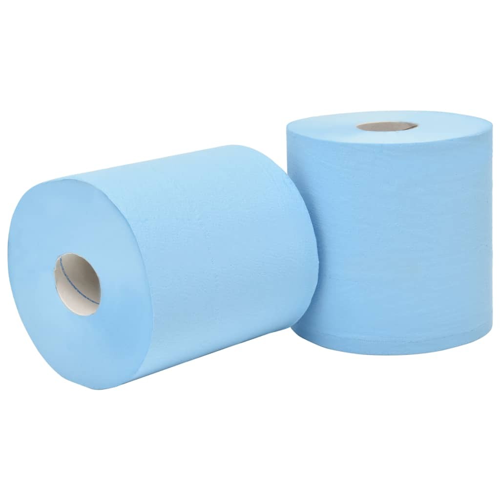 2-Ply Industrial Paper Wiper 2 Rolls 20 cm Blue